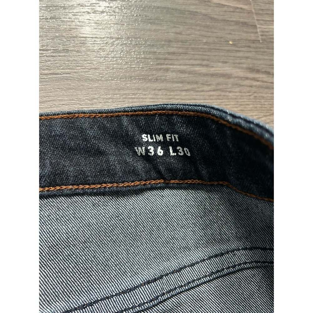 MBX Jeans Men's 36 x 29 Measured Dark Blue Slim-Fit Stretch Denim Pants - Picture 3 of 10